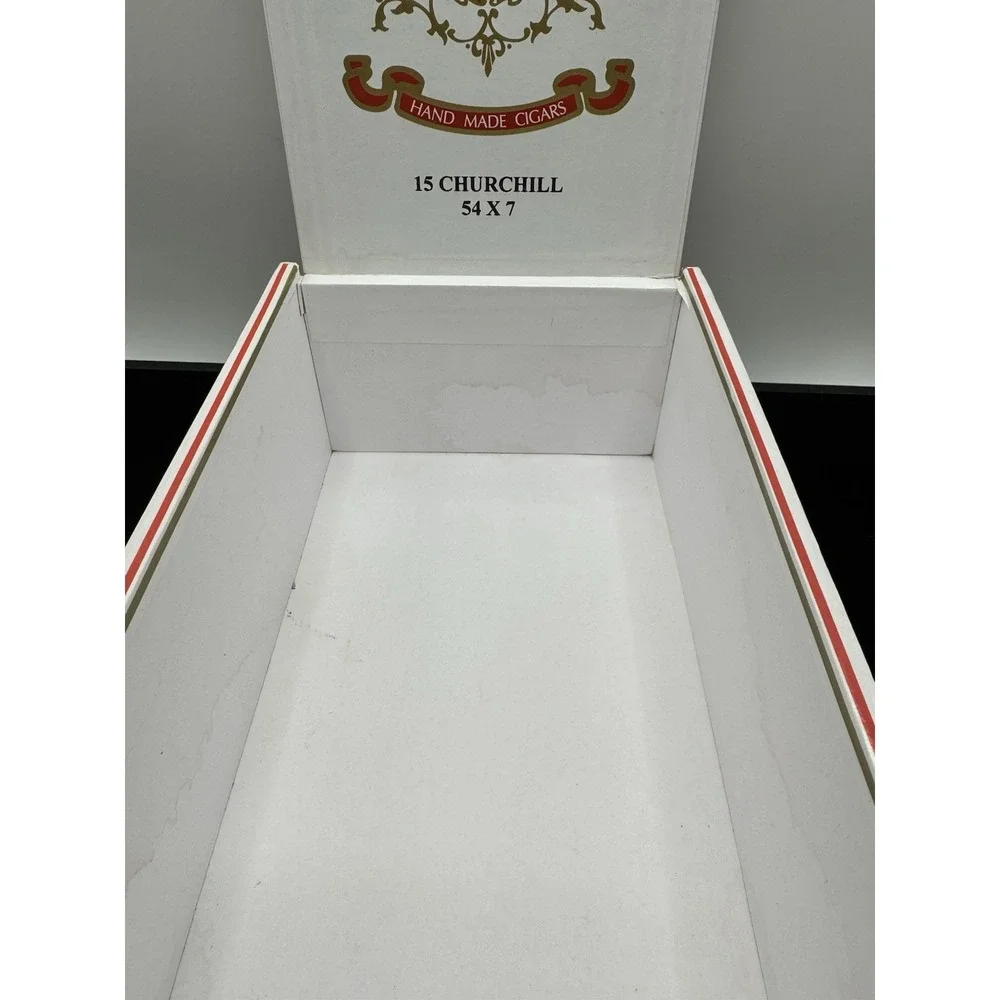 Primo del Rey Cigar Box Empty Wooden Humidor Style Box 15 Churchill Decor Storag